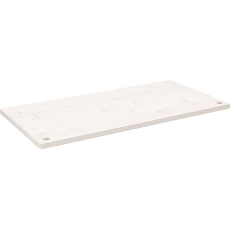 Maison Exclusive - Piano Scrivania Bianco 100x60x2,5 cm in Legno Massello di Pino