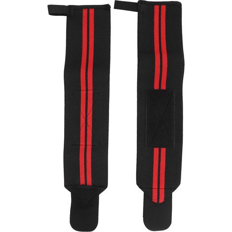 Poignets Bandes de Levage de Poids Sport Salle de Fitness Support Professionnel Rouge (1/5)