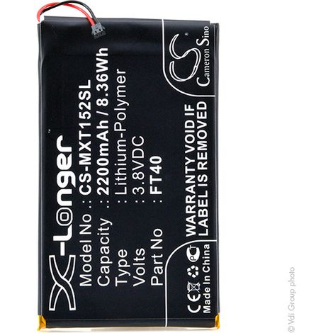 NX - Batterie téléphone, smartphone, GSM pour Motorola 3.8V 2200mAh - ET40FT40SNN5955A (1/3)