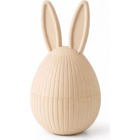 Œuf de Pâques beige avec oreilles de lapin, récipient décoratif (1/3)