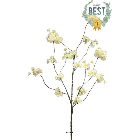 Branche de Cerisier artificielle, H 126 cm Crème - BEST - couleur: Crème (1/3)