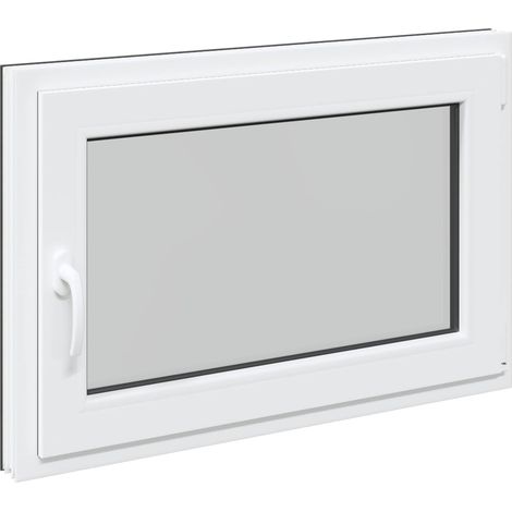 Fenêtre de sous-sol RISOR 90 x 60 cm PVC et verre Anthracite vidaXL