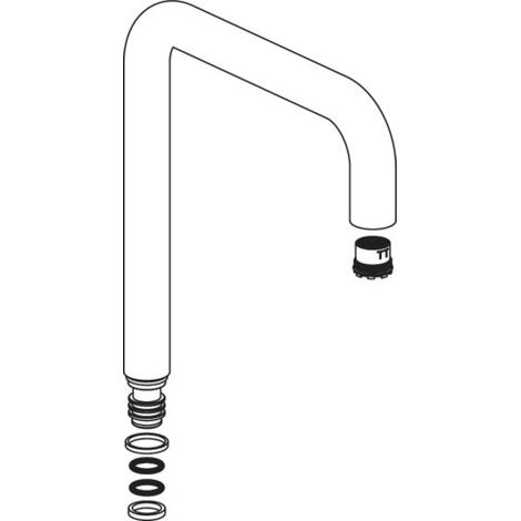 HEWI 65687 Bec, robinet à tube rond