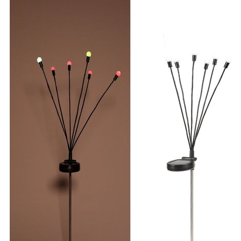 Lampes solaires avec lucioles alimentées par le vent, prise de terre extérieure, éclairage de jardin, décoration de jardin, prise de terre (1/4)