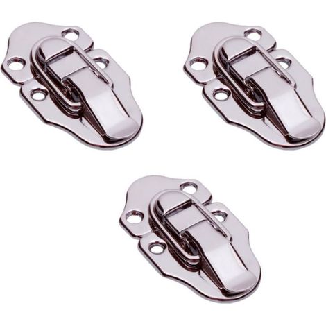 PRETYZOOM Lot de 3 loquets en fer pour meubles et coffres bois (1/5)