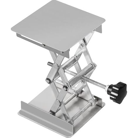 Scissor Jack, Stainless Steel Lever, Lifting Stand, Lifting Table (100 x 100 mm), Capacity 5 kg