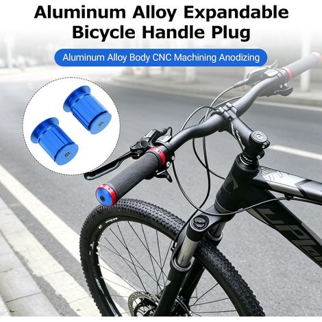 Embouts de Barre de vélo, Une Paire de Bouchons de Barre d'extension en Alliage d'aluminium de vélo Embout de Guidon Capuchon de Verrouillage réglable pour vélo