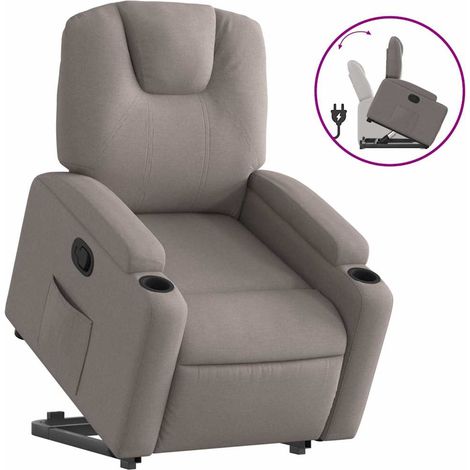 Maison Exclusive - Relaxsessel mit Aufstehhilfe Taupe Stoff