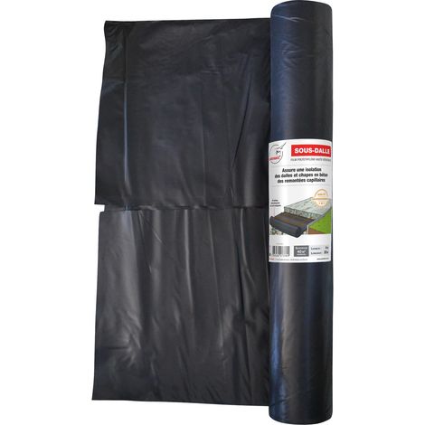 Jardibric – Film d'étanchéité sous dalle 4 x 30 m – Polyéthylène 150 microns – Protection contre l'humidité – Installation facile sous carrelage (1/2)