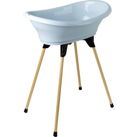 KIT BAIGNOIRE VASCO Fleur Bleue di THERMOBABY: vasca + piedi + tubo di drenaggio (1/5)