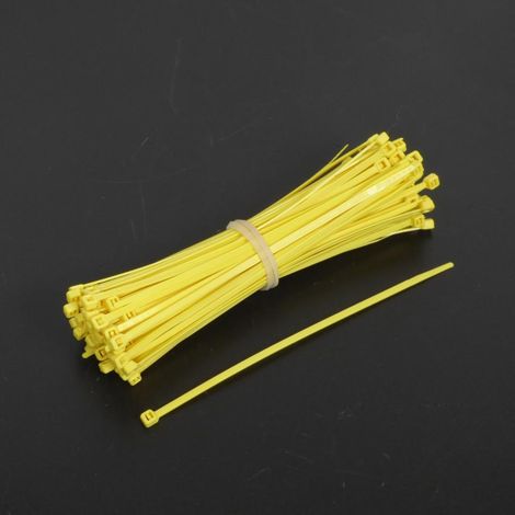 100 Schlauchschelle Nylon gelb 3.6x180 Rilsan gezahnt Motorrad