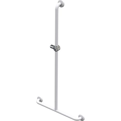 AKW – Main courante en T inox époxy blanc 600x1200mm – Charge 100kg – Fixation robuste – 1245WH
