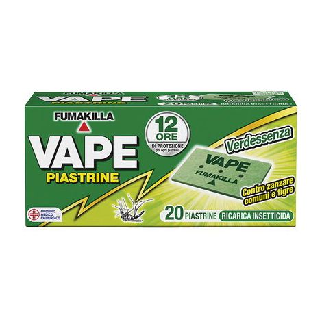 PIASTRINA ZANZARE COMUNI E TIGRE VAPE - CF=PZ 20- 36 confezioni