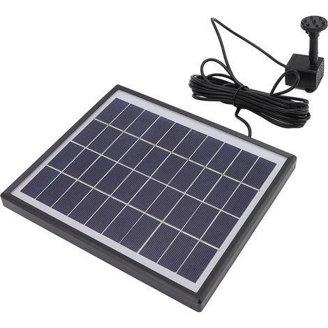 Pompe solaire pour fontaine 5 W, anti-obstruction, portable et facile à nettoyer, pour fontaine flottante extérieure 12 V (1/5)