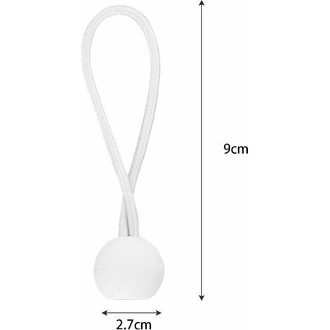 Planenspanner, Kugelspanner, elastischer Spanner für Pavillons, Planen, Camping, Zelte, Vorhänge, Verlängerungsgurt (20 Stück Weiß - 20 cm) (1/4)