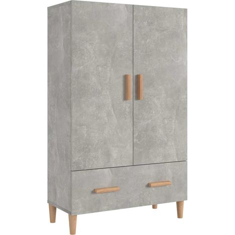 Maison Exclusive - Credenza Grigio Cemento 70x31x115 cm in Legno Multistrato (1/5)