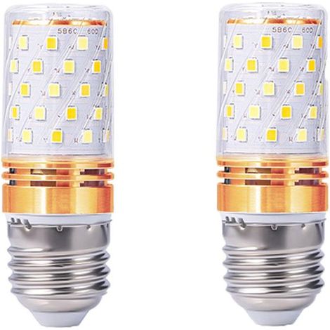 Pack 2 ampoules LED E27 12W – Lumière chaude 3000K – 100 lumens/W – Ampoules pour bureau, chevet et lampes de table (1/5)