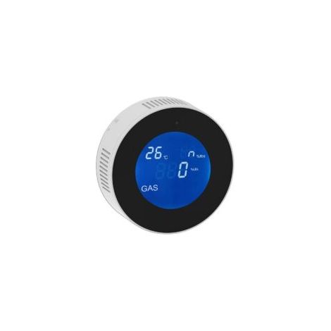 Rilevatore di gas intelligente con connessione Wi-Fi, rilevatore di perdite di gas naturale/metano/GPL/carbonio, schermo LCD, allarme da 85 dB, compatibile con app - Crezuo