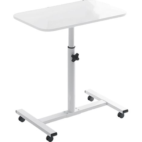 Chariot de bureau mobile pour ordinateur portable, pivotant à 360°, couleur chaude, idéal pour la maison et le bureau à domicile. (1/5)