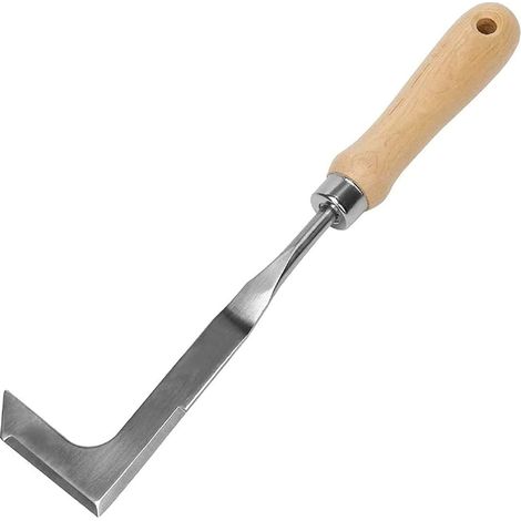 Desherbeur Manuel grattoir à Fente en Bois, Tondeuse à Gazon en Acier Inoxydable, Tondeuse à Gazon multifonctionnelle (1/5)
