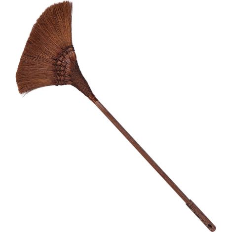 Outdoor Besen mit Langem Holzstiel Dichter Bürstenkopf
