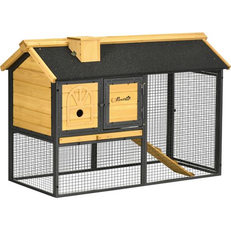 Cage à lapin extérieur 2 niveaux en bois abeille et acier, vassoio rimovibile, 120x55,5x80 cm