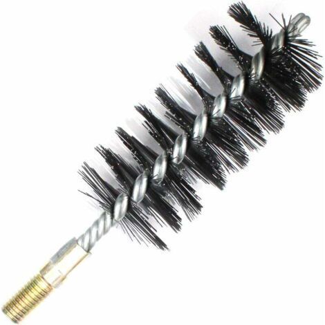 Brosse de nettoyage de cheminée, brosse de nettoyage de cheminée en forme de hérisson, brosse métallique, brosse pour conduit de cheminée, nettoyage intérieur et extérieur, 50 mm de diamètre, 110 mm d (1/5)