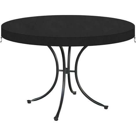 Round Table Cover for Garden Table Cover Outdoor Waterproof Oxford Fabric Protective Cover Round Garden Table Diameter 142 x 10 cm (1/5)