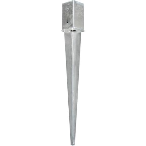 vidaXL Picchetti di Terra 12 pz Argento 8x8x76 cm in Acciaio