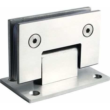 Charnières de porte de douche en verre aux supports en verre, ouverture et fermeture à 180 degrés, clips en acier inoxydable 304, convient aux vitrines en verre de 6 à 12 mm (1/4)