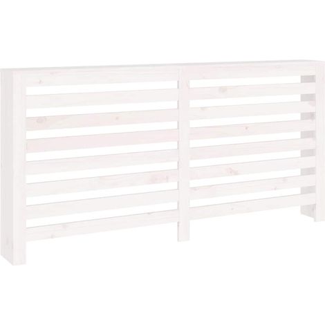 vidaXL Cubierta de radiador madera maciza de pino blanco 169x19x84 cm (1/2)