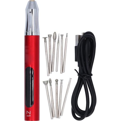 Stylo de gravure électrique, chargement USB, 3 niveaux, réglage en continu, outil rotatif de meulage pour le polissage (1/5)