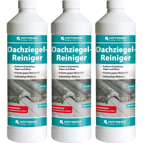 HOTREGA Dachziegel Reiniger Konzentrat 3 x 1 Liter (1/5)