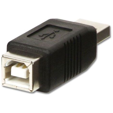 Lindy 71231 cambiador de género para cable USB A USB B Negro (1/2)