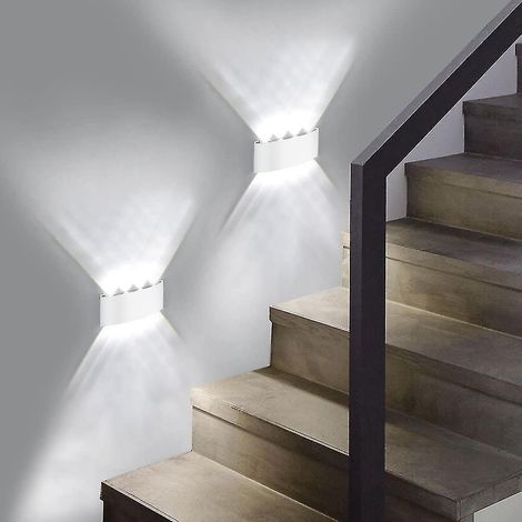 8W LED-Wandleuchte - IP65 Innen-/Außenwandleuchte, verstellbare Wandleuchte nach oben und unten, weiß, für Zuhause, Schlafzimmer, Wohnzimmer, Flur oder Treppenhaus.