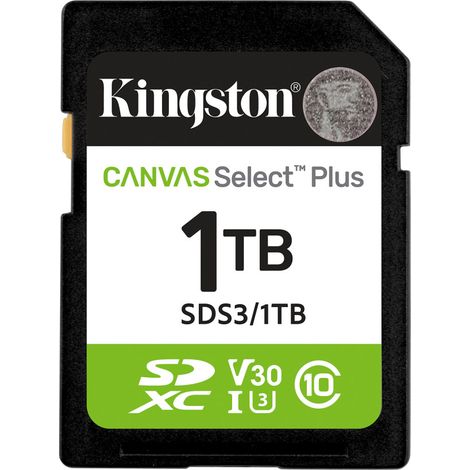 Memoria Flash Kingston Canvas Select Plus, 1TB SDXC UHS-I Clase 10 (1/5)
