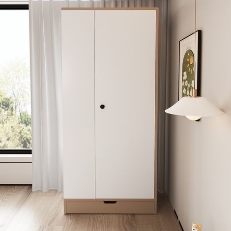 Armoire 1 Porte 70x170cm - Avec Étagère & Rangements - Pour Chambre, Bureau - Blanc (1/5)