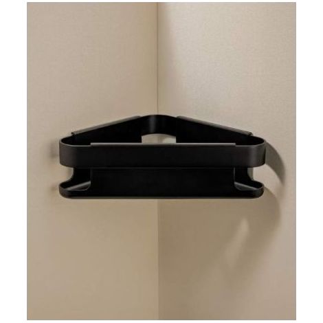 Cosmic Start panier de douche d&39angle WJC419A0050036 extensible, 216 x 212 x 80 mm, noir mat (1/5)