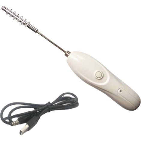 Tragbarer elektrischer Gemüseentkerner, kabelloser Zucchinientkerner mit 2 Schneidköpfen, wiederaufladbarer Edelstahlschaber (1/5)