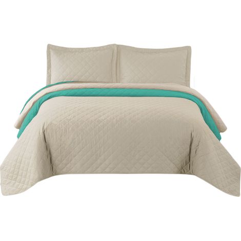 TAGESDECKE INEZ BEIGE-MINT 2.00x2.20