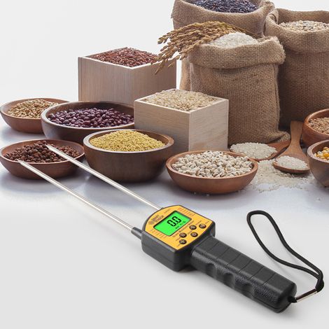 Testeur d'humidité portable pour grains, mesureur précis, aiguille en acier carbone robuste, détecteur alimentaire, appareil professionnel. (1/5)