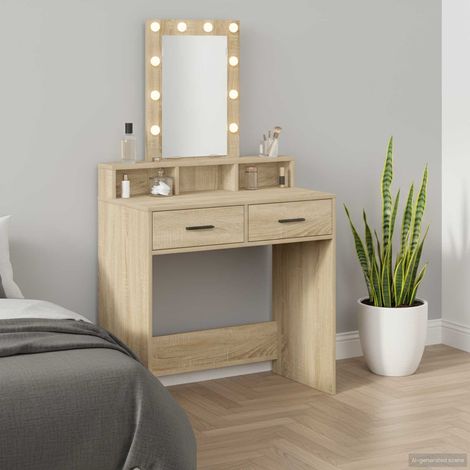 Schminktisch mit Speicher Braun 79 x 41 x 140 cm Holzwerkstoff