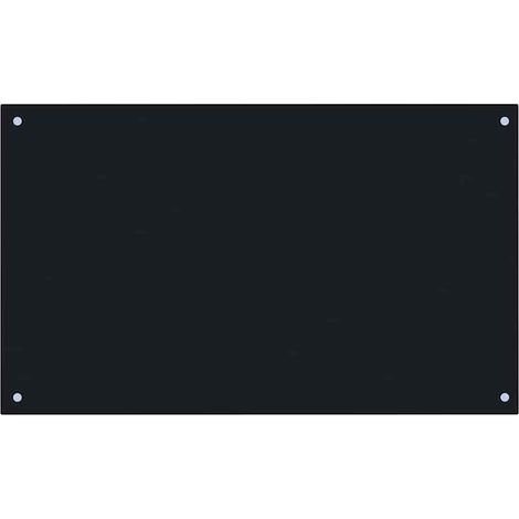 vidaXL Küchenrückwand Schwarz 100x60 cm Sicherheitsglas (1/5)