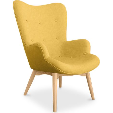 Fauteuil Kontor Lounge Chair - Design Scandinave Jaune