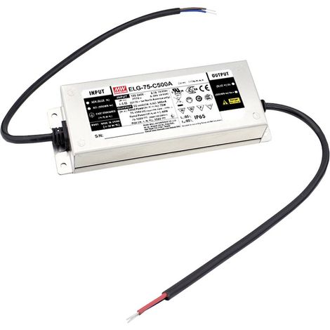 MEAN WELL ELG-75-C1050B-3Y Driver per LED Corrente costante 74.55 W 1050 mA 35 - 71 V/DC Funzione dimmer 3 in 1, dimmer