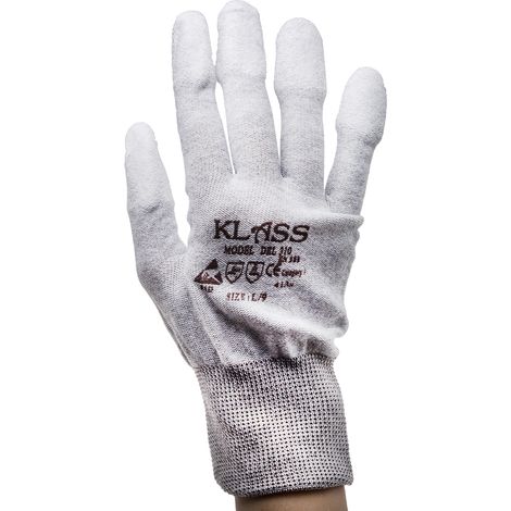 Gants de manutention RS PRO taille 9, L, Antistatique, 20 gants, Gris ( Prix pour Sachet de 10 ) (1/2)