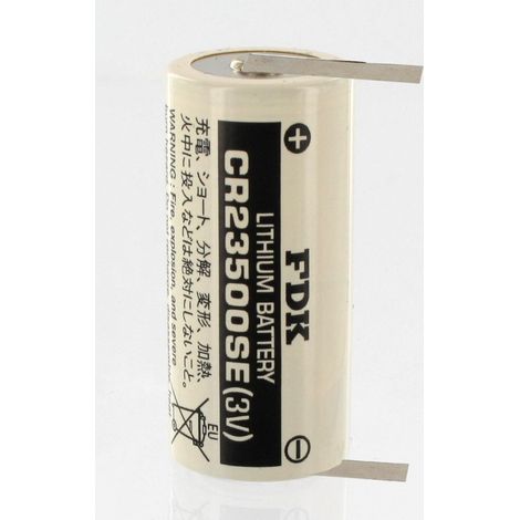Pile lithium 3V CR23500SE + cosses à souder