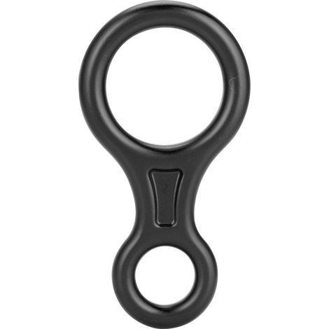 Achter-Abseilgerät für Abseilen und Rettungseinsätze - 35 kN Seilring zum Klettern (Schwarz)