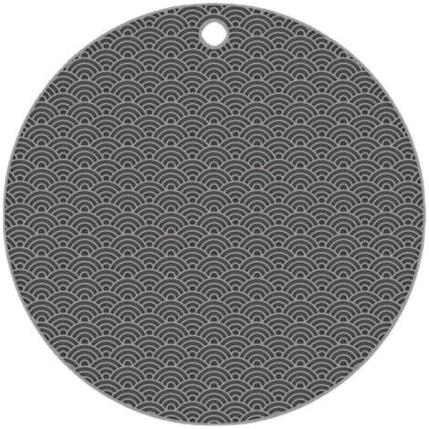 QORVA-Tapis chauffant rond en silicone - Tapis chauffant - Support chauffant trépied - Protège-table - Dessous de plat résistant à la chaleur - Gris (1/4)