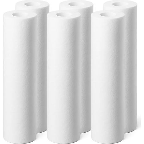 Cartouche filtre eau 20 microns 9 pouces 3/4, fabriqué en France, filtration efficace, capture les sédiments, élimine les impuretés, lot de 6
